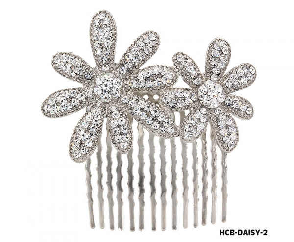 Hair Comb &ndash; Bridal Hair Combs & Clips w/ Austrian Crystal Stones Daisy - HCB-DAISY-2