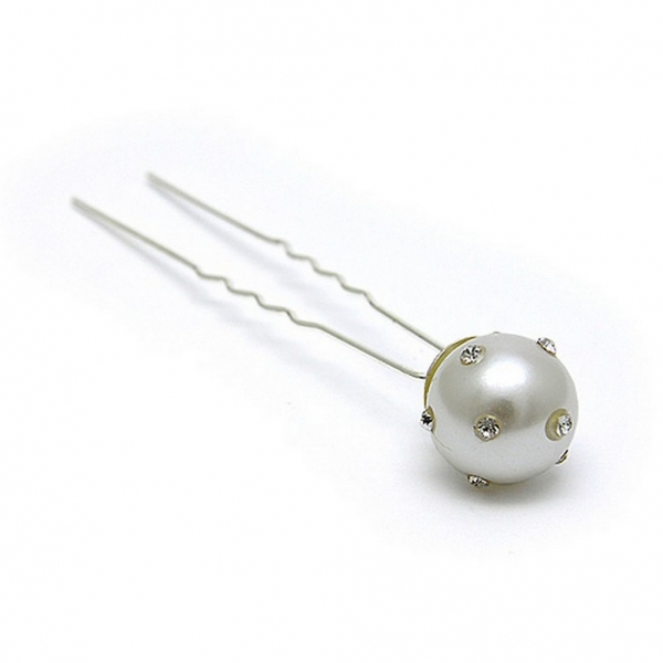 Hair Stick - 24 pcs Clear Crystal Pearl - CS-MCS0093
