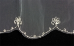 Veil - Multi Layer - Clear Beaded Embroidery - 36" - VL-V0014