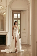 Luxury Wedding Dress - A-line dress made of Mikado fabric - Kalabria - LIDA-01338.00.17
