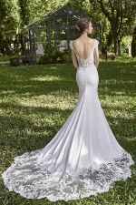 Fitted & Flare Cap Sleeves Wedding Dress - CB-1777OJ