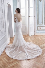 Fitted & Flare Plunge V Off-Shoulder Strapless Wedding Dress - CB-1837OL