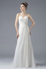 A-line Sweetheart Neckline Sleeveless Wedding Dress - CB-0593OM