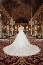 Ball Gown Off-Shoulder Semi-V cut Wedding Dress - OU-B5002