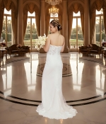 Fitted and Flare Sweet-heart with Over-Skirt Wedding Dress - OU-F1003OS