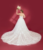 Fitted and Flare Sweet-heart with Over-Skirt Wedding Dress - OU-F1003OS