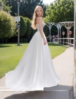 Wedding Dress - Timeless Princess Crepe Ball Gown with Sculpted Bodice & Box Pleated Skirt – BLC-B1004