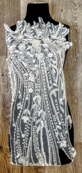 Wedding Dress - Crepe Fitted and Flare with Beaded and Sequin Floral Lace Bodice and Spaghetti Straps- LV-S2004