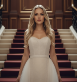 Mermaid - Heavy Beaded and Sequined Wedding Dress with Detachable Tulle Overskirt - LV-M3002OS