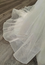 A-Line Chic Glitter Tulle  V-Neck Spaghetti Straps Wedding Dress - LV-A2003