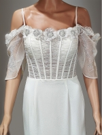 A-Line Luxury Embroidery Beaded 3-D Floral Laces A-Line - LV-A2007OS