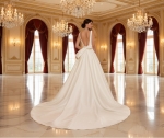  Wedding Dress - Elegant Square Neck Satin A-Line Gown - BLL-A32358