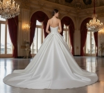 Timeless Strapless Satin Ball Gown with Ruched Bodice - BLL-B14829