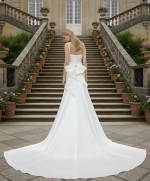 Wedding Dress - Satin Pleated Mini Skirt with Detachable Train - LV-R1001